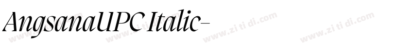 AngsanaUPC Italic字体转换